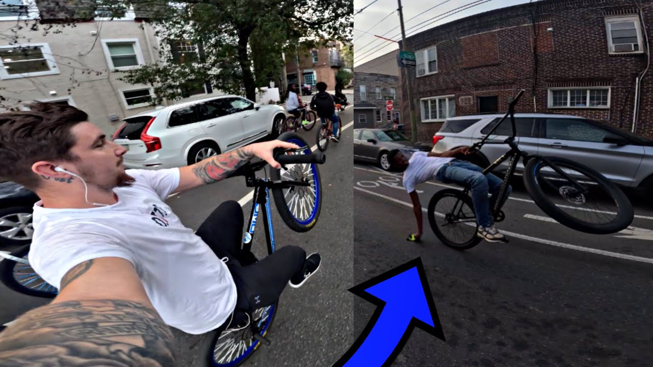 THE LONGEST DRAG IN TRAFFIC!! *PEDALBIKE WHEEL!ES THROUGH PHILLY*