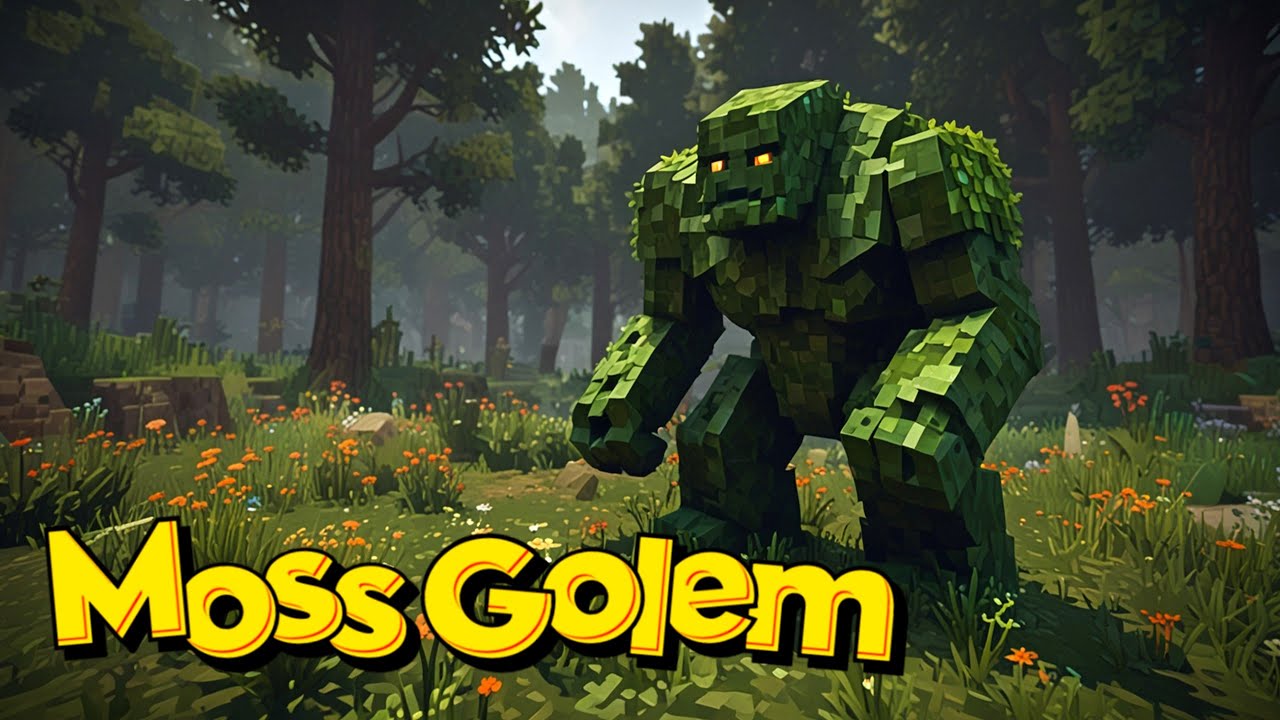 🌿 Meet the Moss Golem Mod – Your Guardian of Light in Minecraft! 🌟
