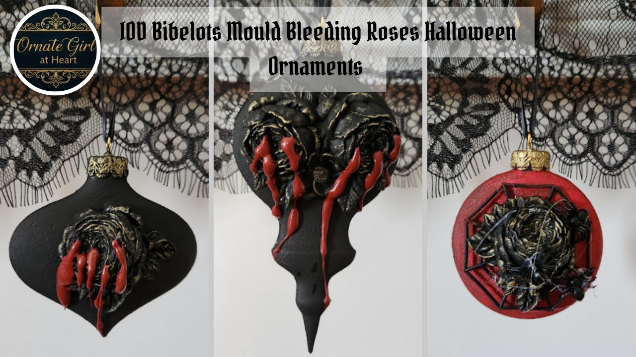 IOD Bibelots Mould Bleeding Roses Halloween Ornaments