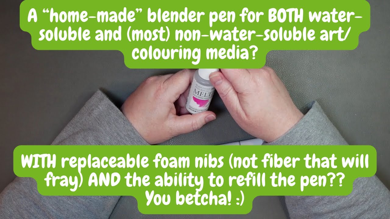 A refillable, replaceable-foam-nib blender pen for art/colouring?  You betcha! | Adult Colouring