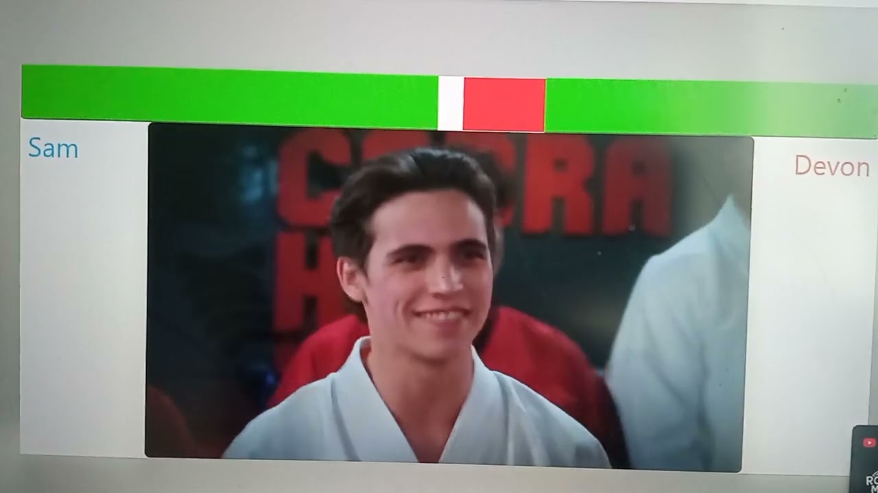 Sam vs Devon point fight with healthbars