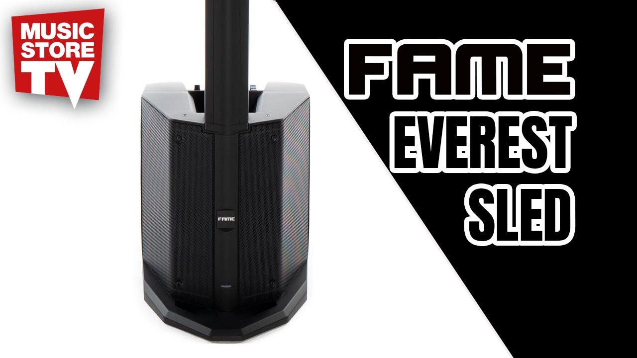 S&auml;ulenlautsprecher mit vielen Anschlussm&ouml;glichkeiten - Fame Audio Everest Sled
