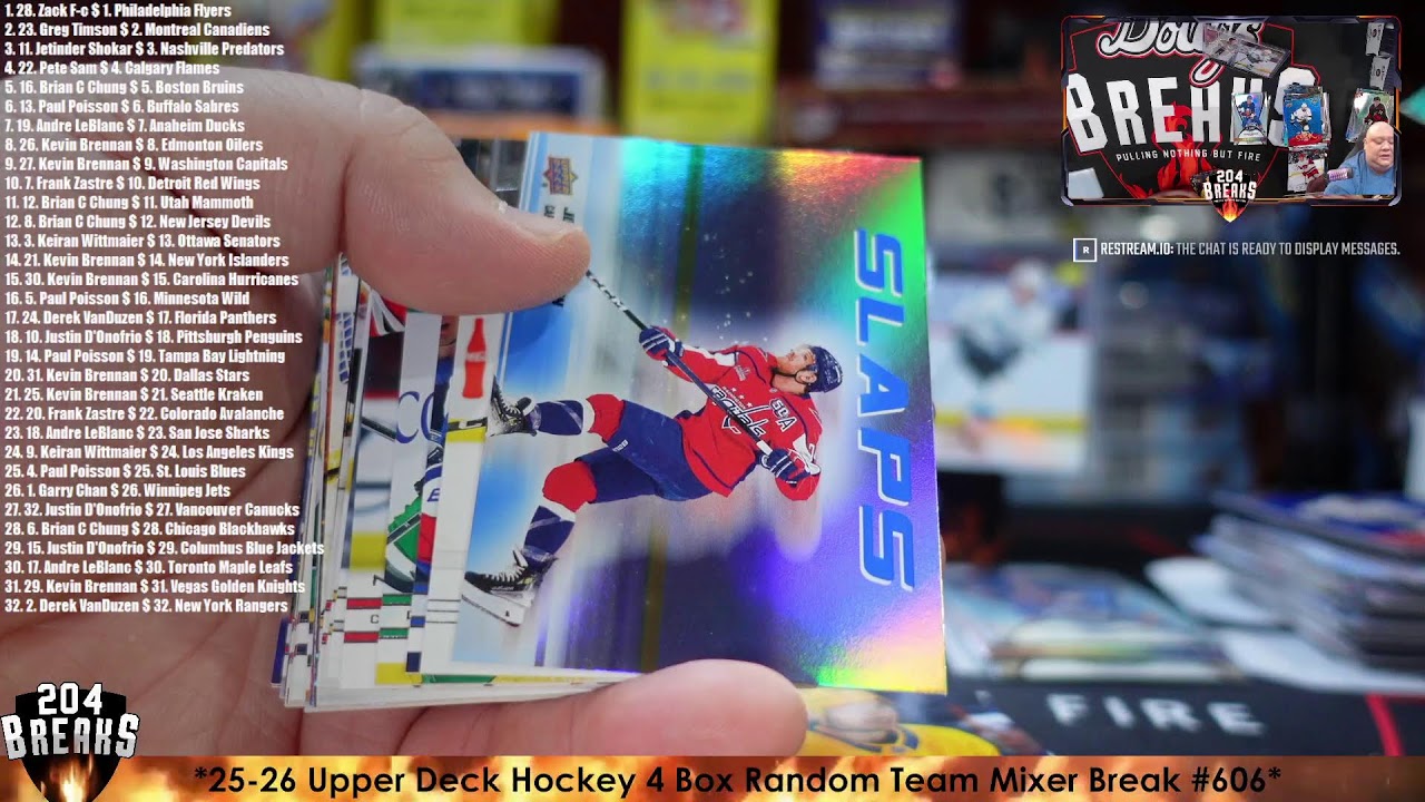 *25-26 Upper Deck Hockey 4 Box Random Team Mixer Break #606* [Mar 19 2026]