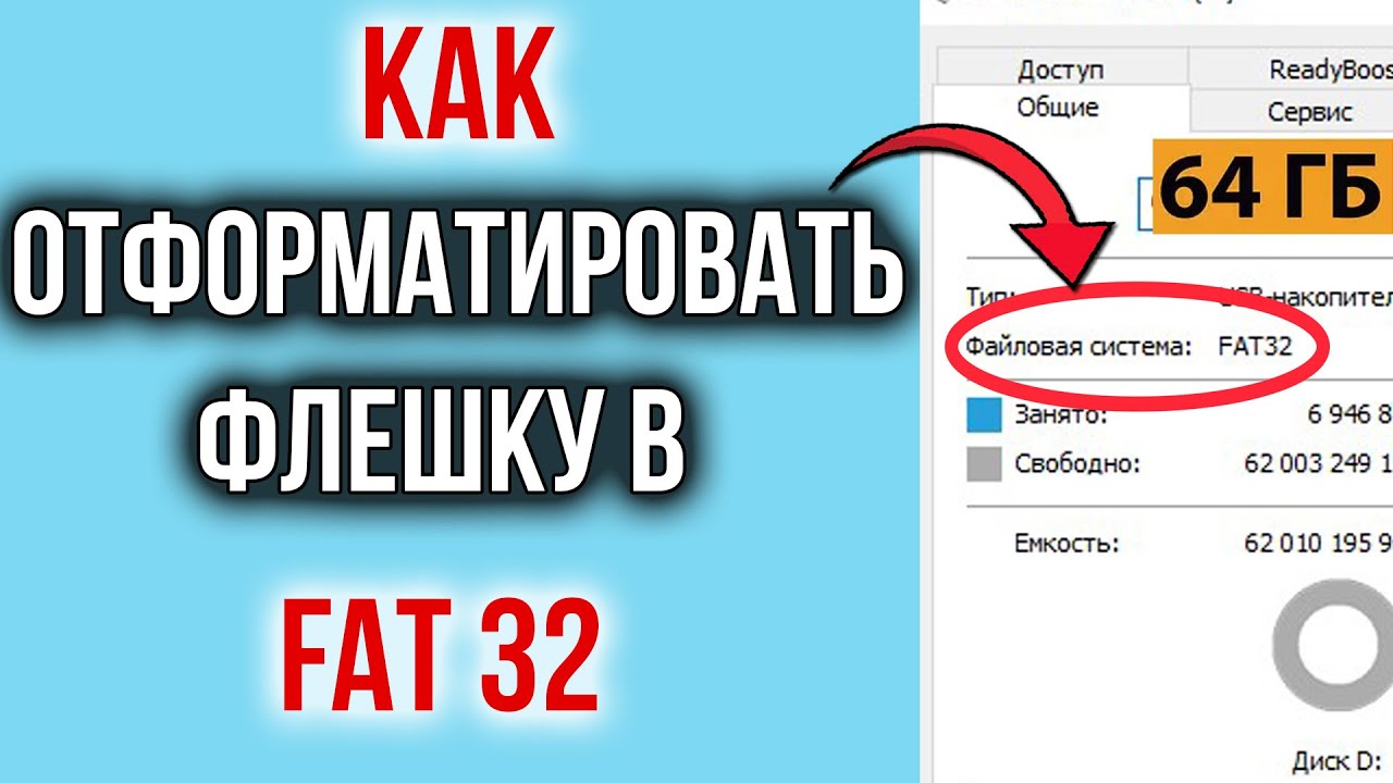 Как Отформатировать Флешку 32/64/128 ГБ в FAT32 | Форматирование Флешки БОЛЬШОГО ОБЪЕМА