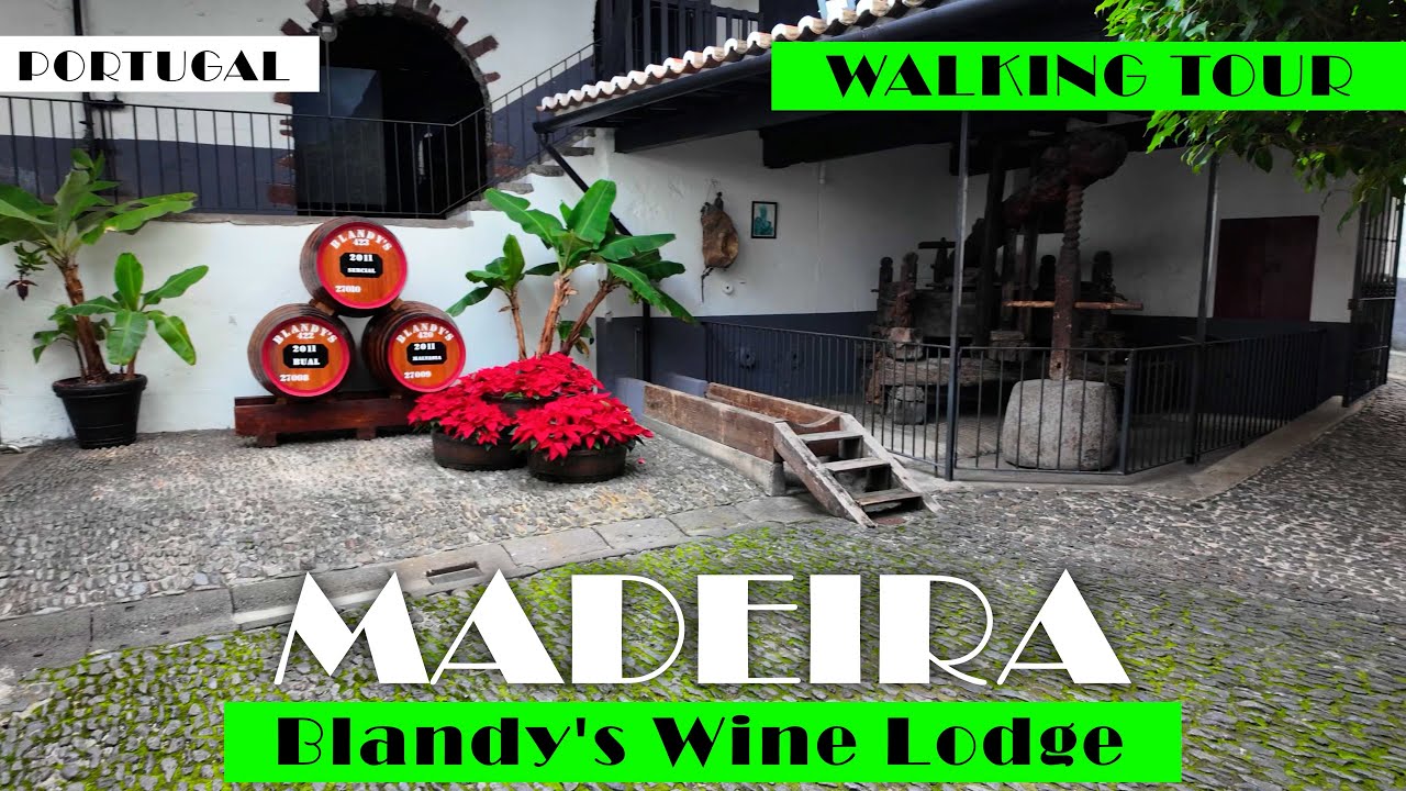 4K MADEIRA Blandy's Wine Lodge WALKING TOUR MADERA WYCIECZKA PIESZA