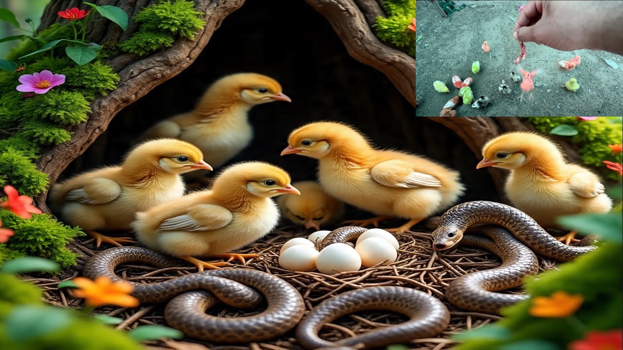 Amazing Chicken Chicks Playing || Hen Harvest Colour full chicks 🐣
