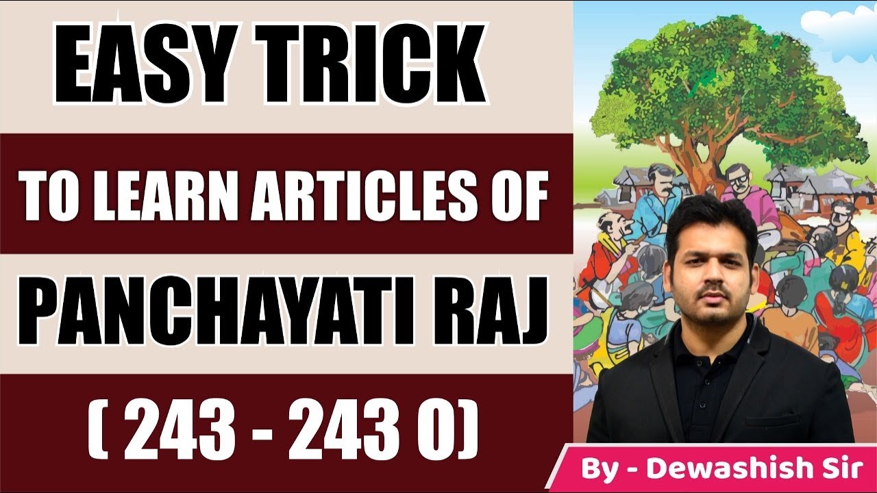 Easy Tricks to Learn Article Related To Panchayati Raj | Indian Polity | GK Trick | By Dewashish Sir