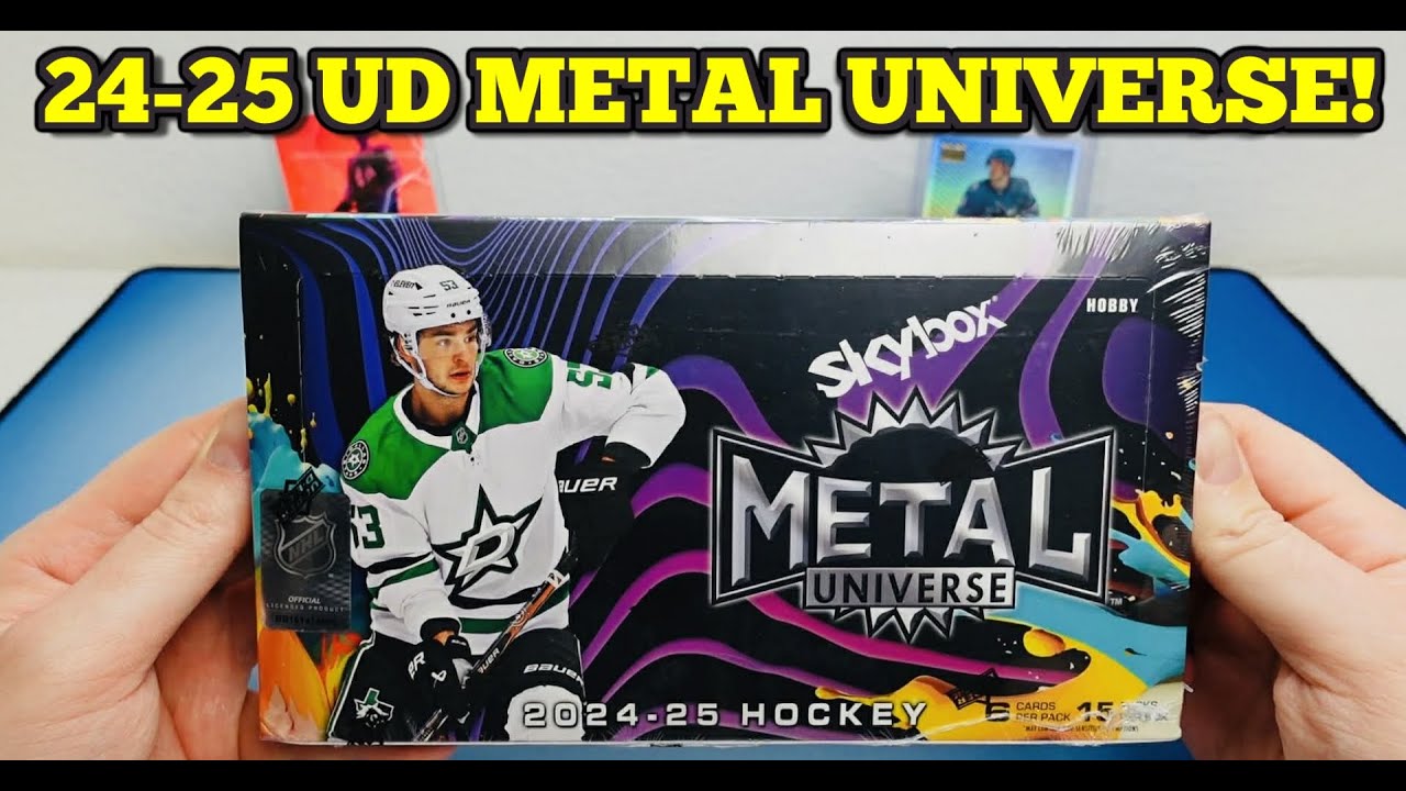 Trojitá trefa! 🔥😲24-25 UD Skybox METAL UNIVERSE Hobby Box! Otevíráme hokejové kartičky NHL!