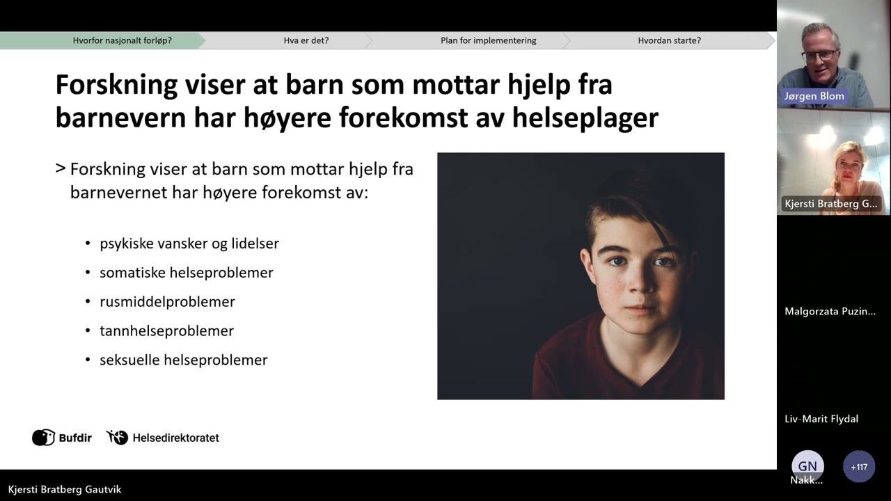 Webinar Nasjonalt forløp for barnevern og helse & Forebyggende plan omsorgssvikt og atferdsvansker 1