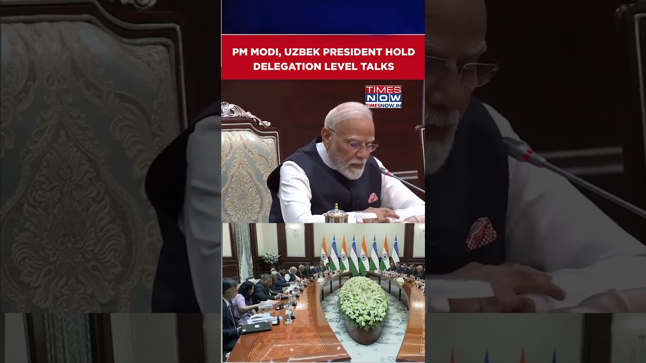 PM Modi, Uzbekistan President Shavkat Mirziyoyev Hold Delegation Level Talks | Watch #shorts