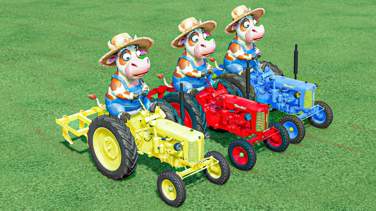 TRANSPORTING COLORFUL MINI ZETOR TRACTORS CULTIVATION JOBS - Farming Simulator 22