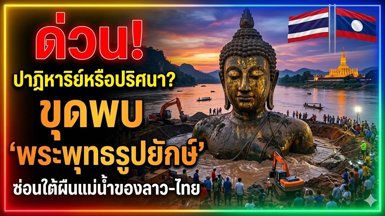 อึ้งทั้งประเทศ! พบ “พระพุทธรูปยักษ์” ซ่อนใต้แม่น้ำลาว-ไทย ปริศนาโบราณพันปี