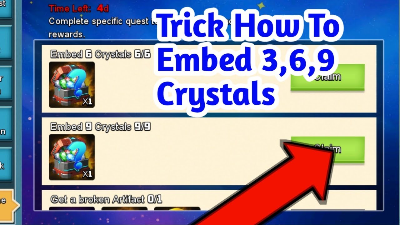 Embed 9 Crystals Artifact Tutorial Clash Of Zombie 2