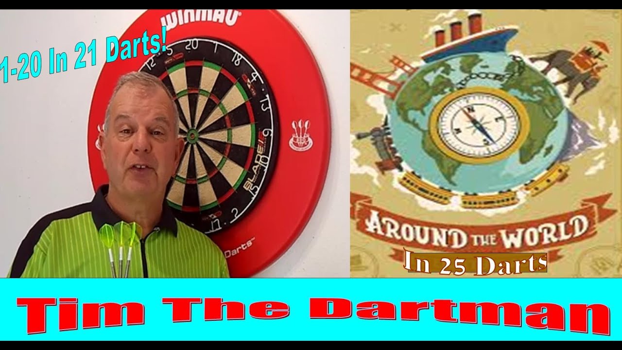 Around The World In 25 Darts Challenge! Going From 1 To 20 In 21 Darts!  @Adz-Arrows