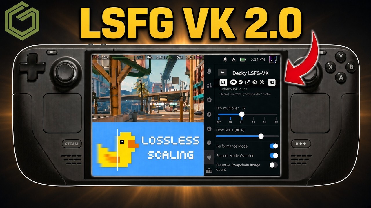 Как установить и использовать НОВЫЙ Lossless Scaling 2.0 на Steam Deck!