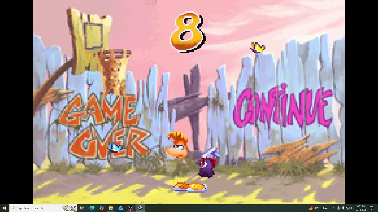 all continue and game over in rayman 1 jaguar and gba rayman 3 gba and rayman raving rabbids gba