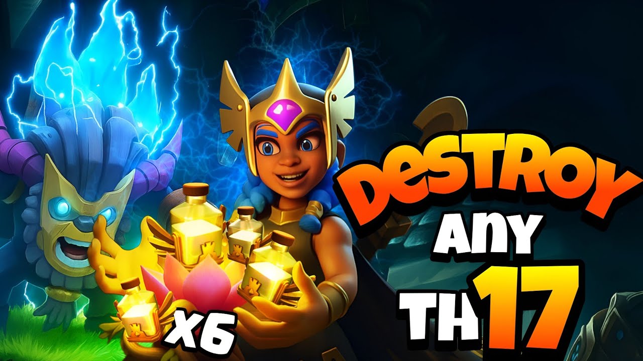TH17 Super Yeti Attack With 6 Revive Spell !! TH17 Attack Strategy (Clash of Clans)
