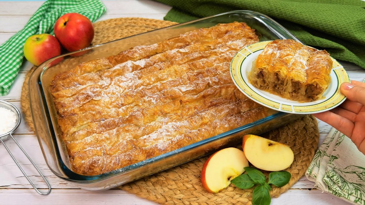Simpla, rapida si de 3 X mai multa umplutura decat foi! Placinta rulata cu mere!