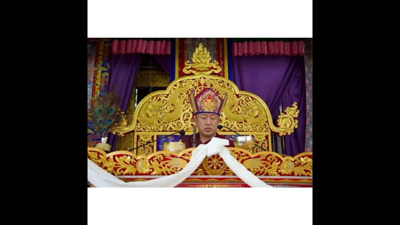 Dzongsar Jamyang Khyentse Rinpoche presiding Wang-Lung empowerment at Bartsham Lakhang in Tashigang.