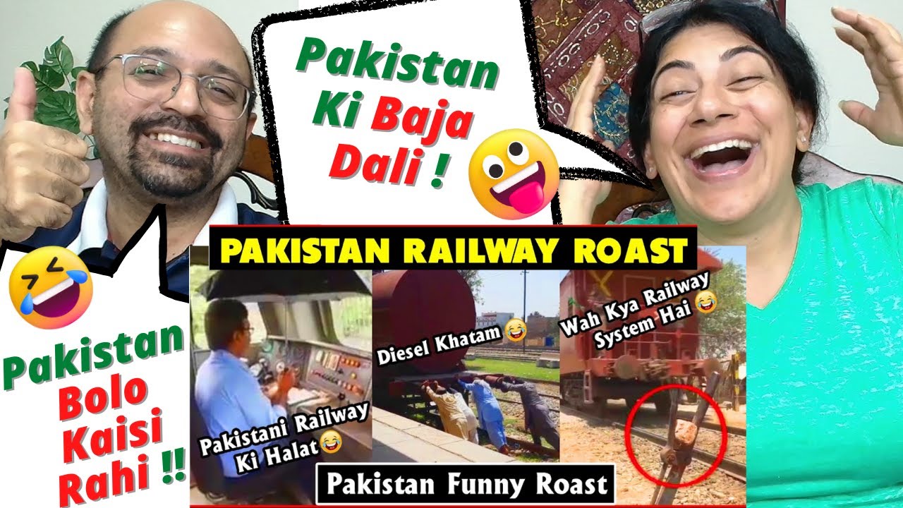 Pakistan Railway Roast🔥 | Pakistan Funny Roast | Pakistan Funny Railway | Indian Americans React🤣
