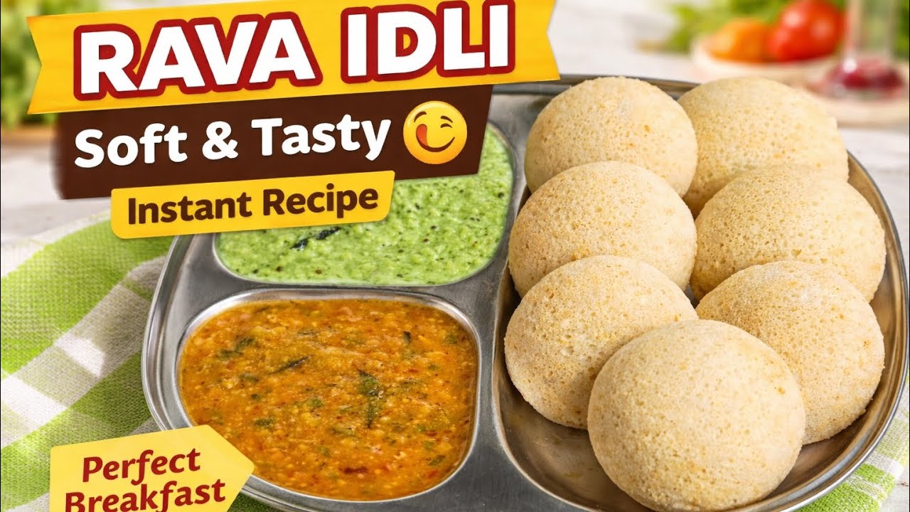 Perfect breakfast rava idli