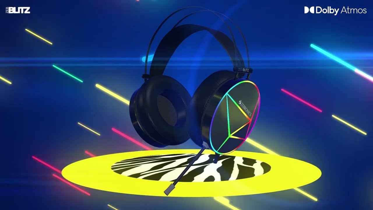 Premium Gaming Headphone with Dolby Atmos - Zeb Blitz | Zebronics