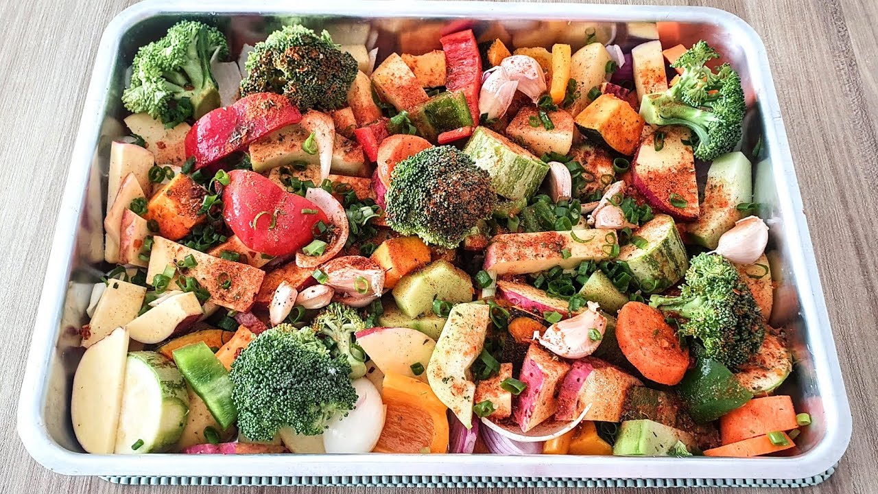 LEGUMES ASSADOS NO FORNO FÁCIL E MUITO SABOROSO