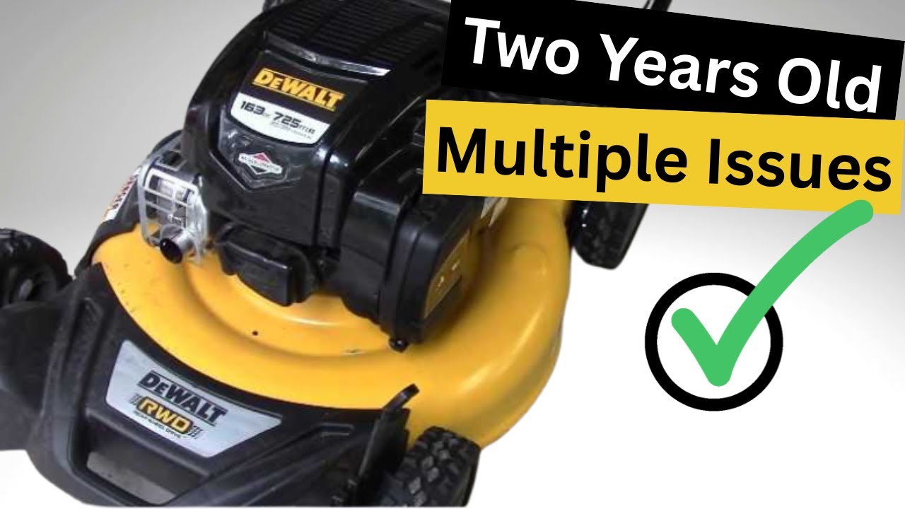 How to FIX a DeWalt LAWN MOWER that WON'T START or RUN / Multiple Problems / Only 2 Years Old !!