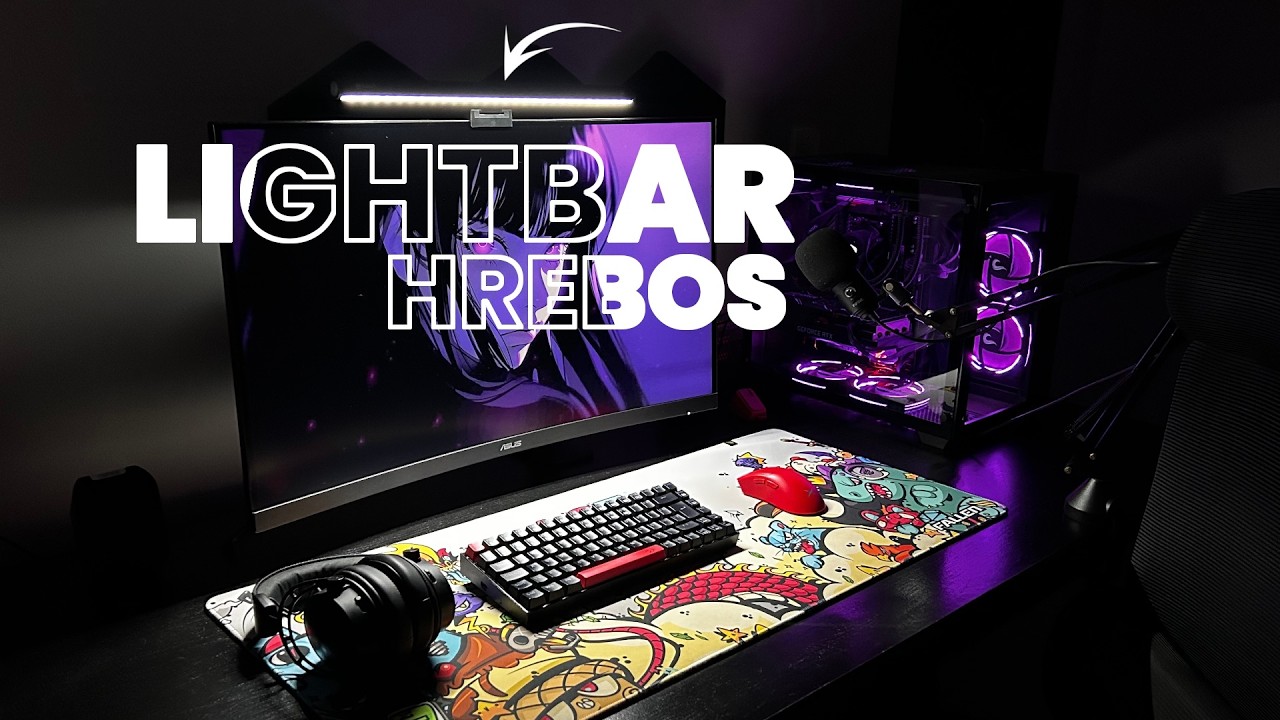 Comprei pela Estética… Mas Essa Luminária Mudou Meu Setup! Lightbar HREBOS Lampshade SLIM