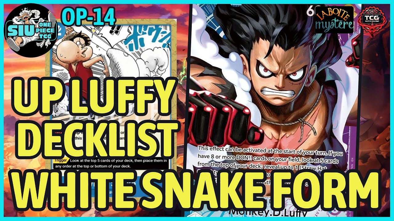 WHITE  SNAKE FORM 🔵🟣 UP LUFFY DECKLIST [OP14-EB04]