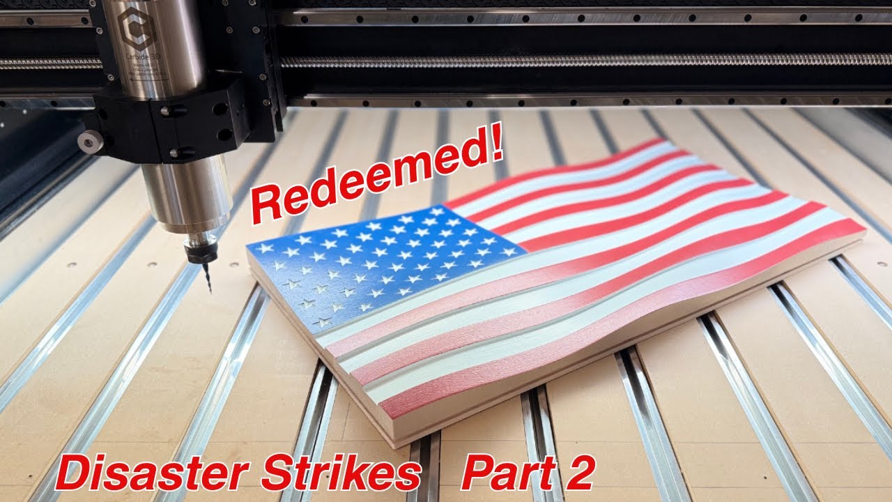American Flag Fiasco - Disaster Strikes While Carving Part 2