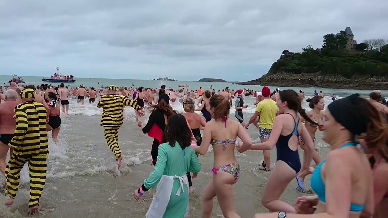 Dernier bain de l'année 2017 à Dinard