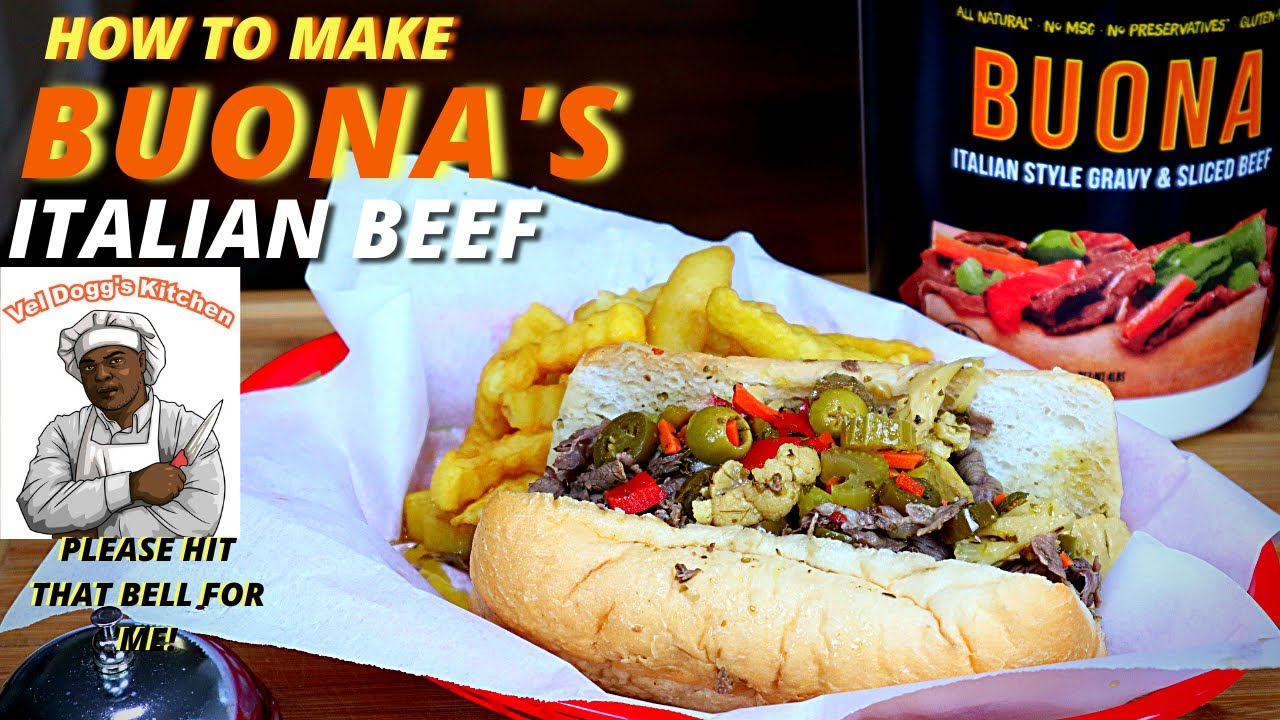 BEST ITALIAN BEEF SANDWICH | HOW TO MAKE BOUNA ITALIAN BEEF FROM CHICAGO IN VEL DOGGS KITCHEN 2021