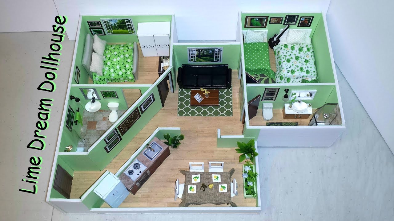 DIY Miniature LIME DREAM DOLLHOUSE