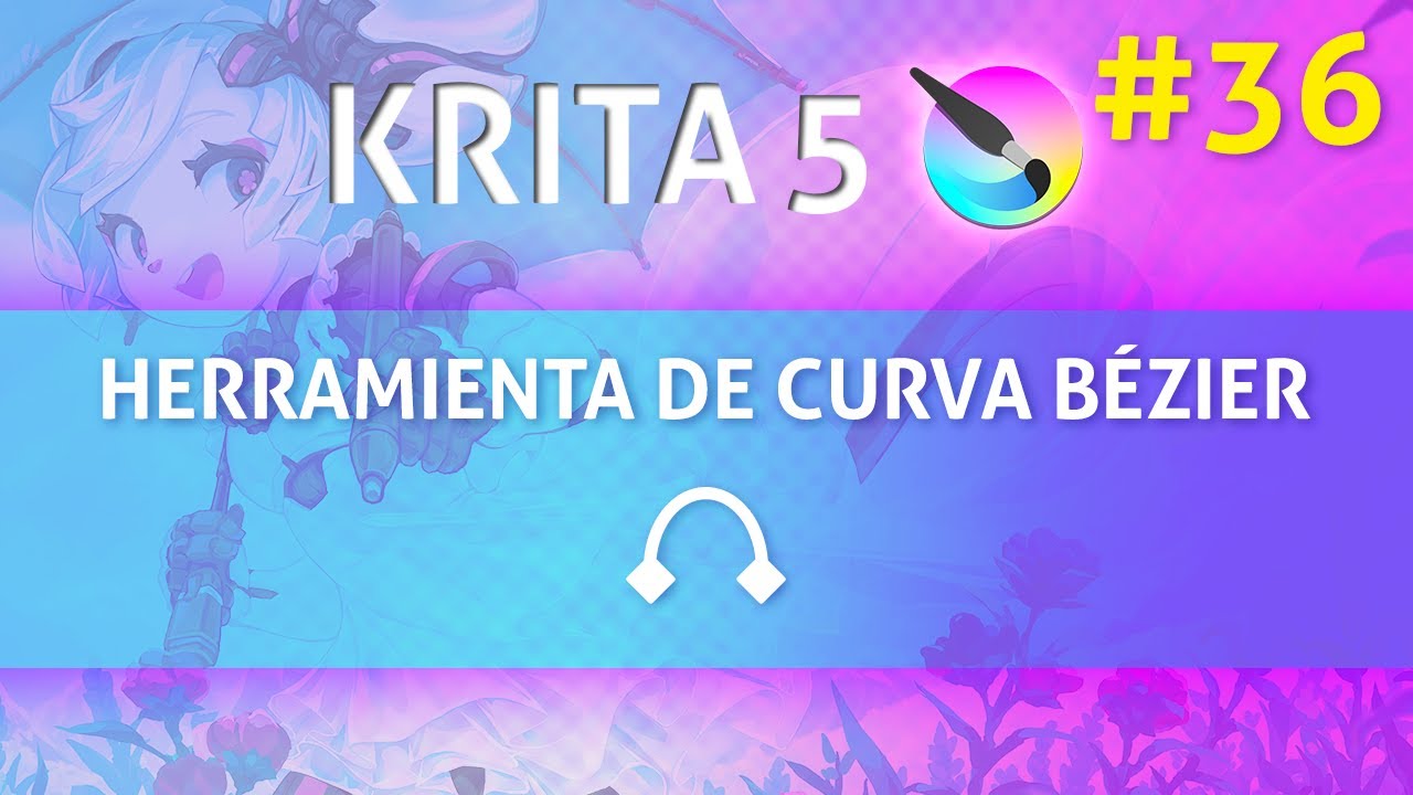 Curso de Krita 5 - Herramienta de curva Bézier #36 | Aprende desde cero | 2025