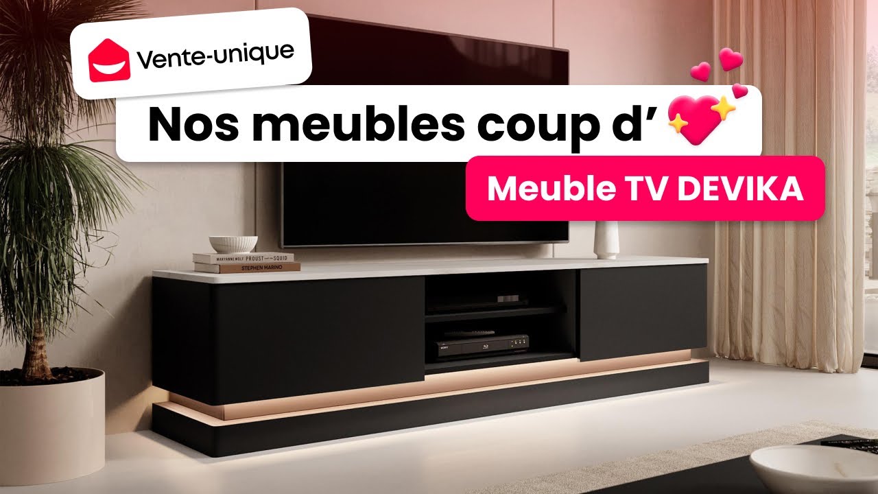 Meuble TV Design avec LEDs DEVIKA de Pascal MORABITO