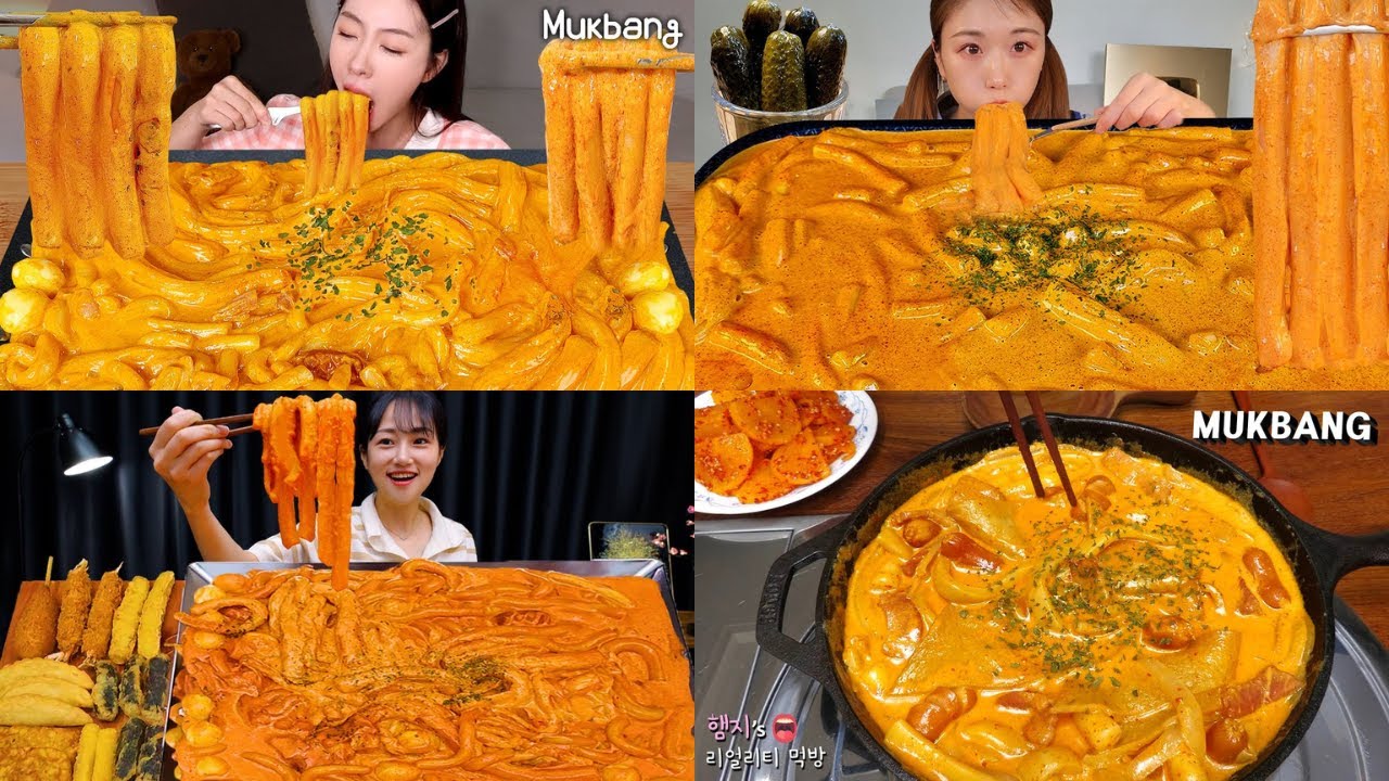 Cheesy Rose Tteokbokki Mukbang ASMR Experience #TteokbokkiMukbang #KoreanFoodASMR #MukbangChallenge