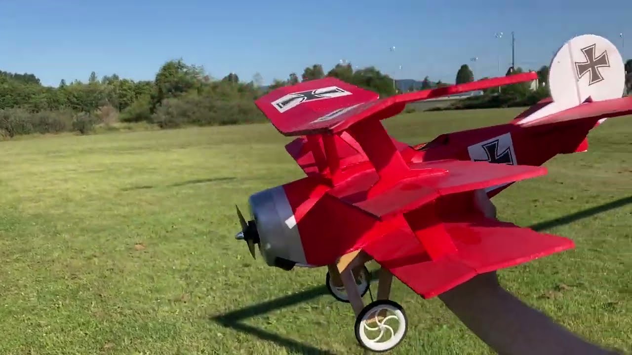 Foam Board Flitetest DR1 Triplane with mods