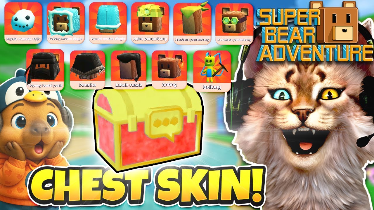 LOCATION OF ALL THE NEWEST CHEST SKINS IN SUPER BEAR ADVENTURE!! 😸 Ft. @Capylio