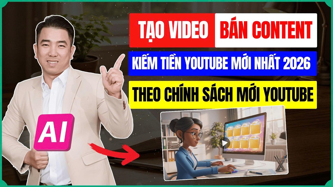 Tạo Video B&aacute;n Content Kiếm Tiền YouTube | C&aacute;ch Tạo Video Theo Ch&iacute;nh S&aacute;ch Mới YouTube 2026