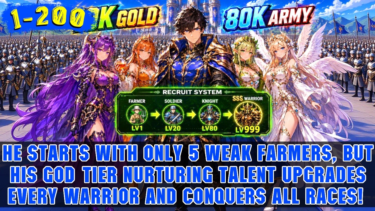 🔥1 Day = 100 Farmer Soldiers! His God-Level Talent Auto-Boosts All Troops and Builds a Great Empire!