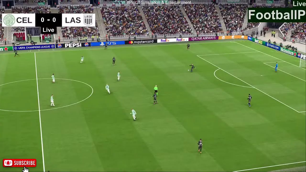 Celtic vs LASK Linz Match | UEFA Champions League | eFootball Pes21 Match Simulation
