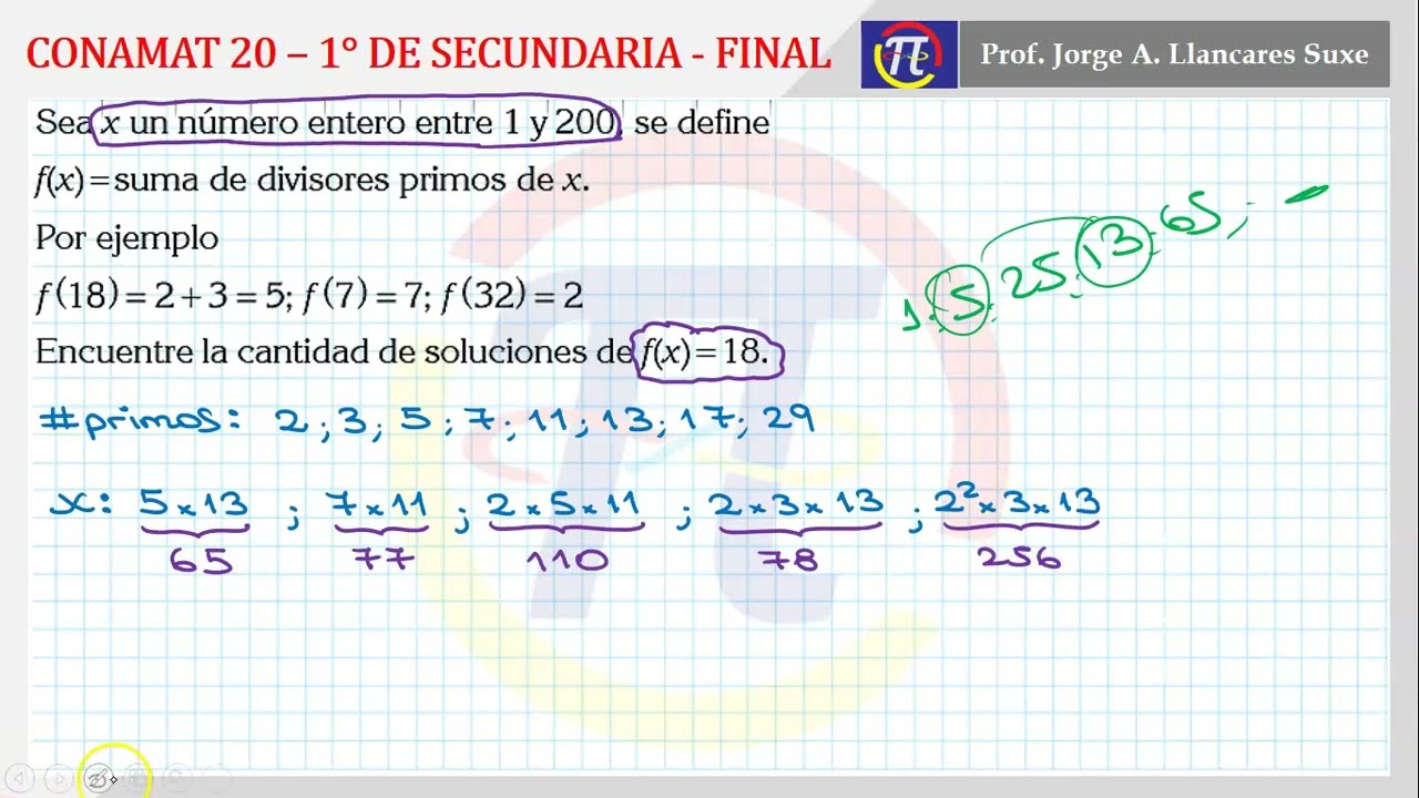 CONAMAT 20 - FINAL - 1° DE SECUNDARIA
