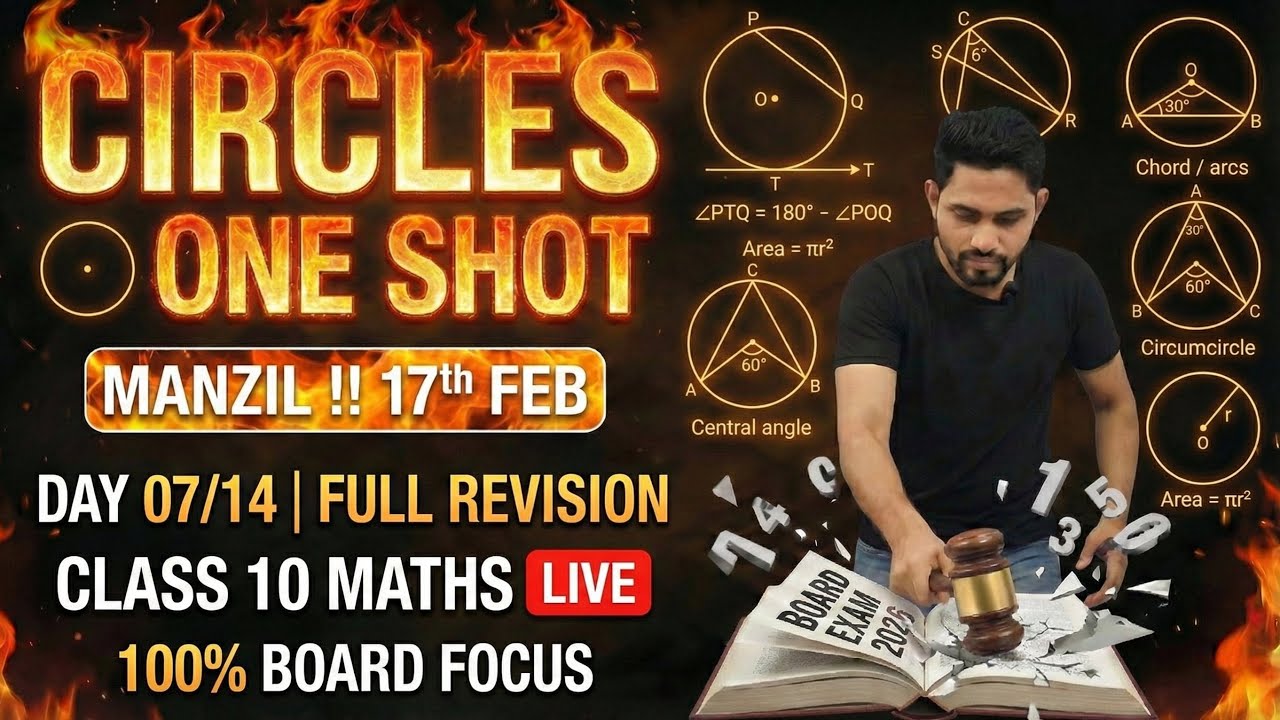 Class 10 🔥 Circles One Shot Revision | DAY 07/14 | Board Exam Ready #class10maths #circles #cbse