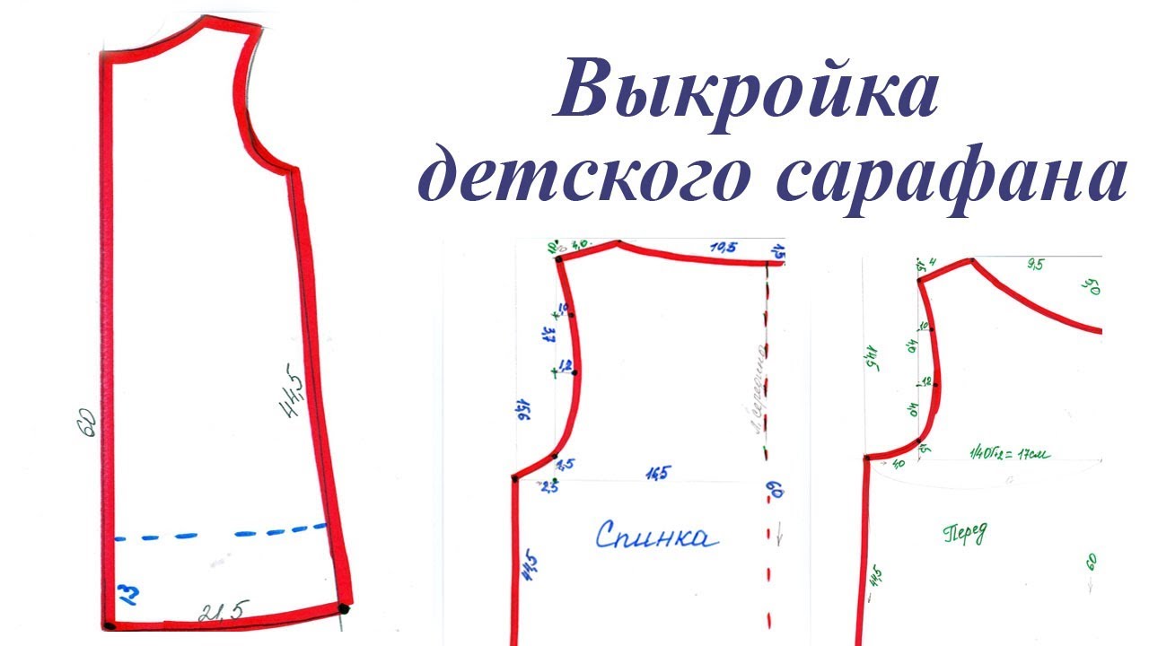 Выкройка детского сарафана с аппликацией