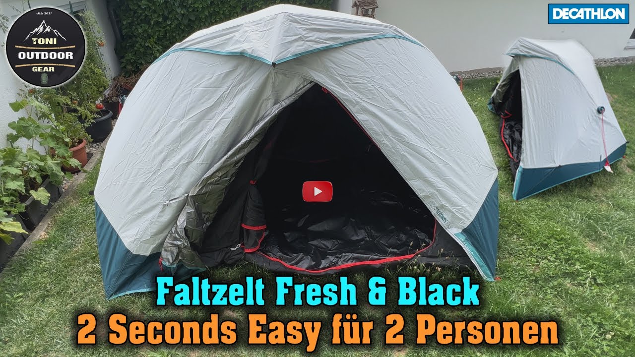Quechua Campingzelt Fresh & Black 2 Sekunden Easy 2 Personen Zelt Decathlon #quechua #decathlon