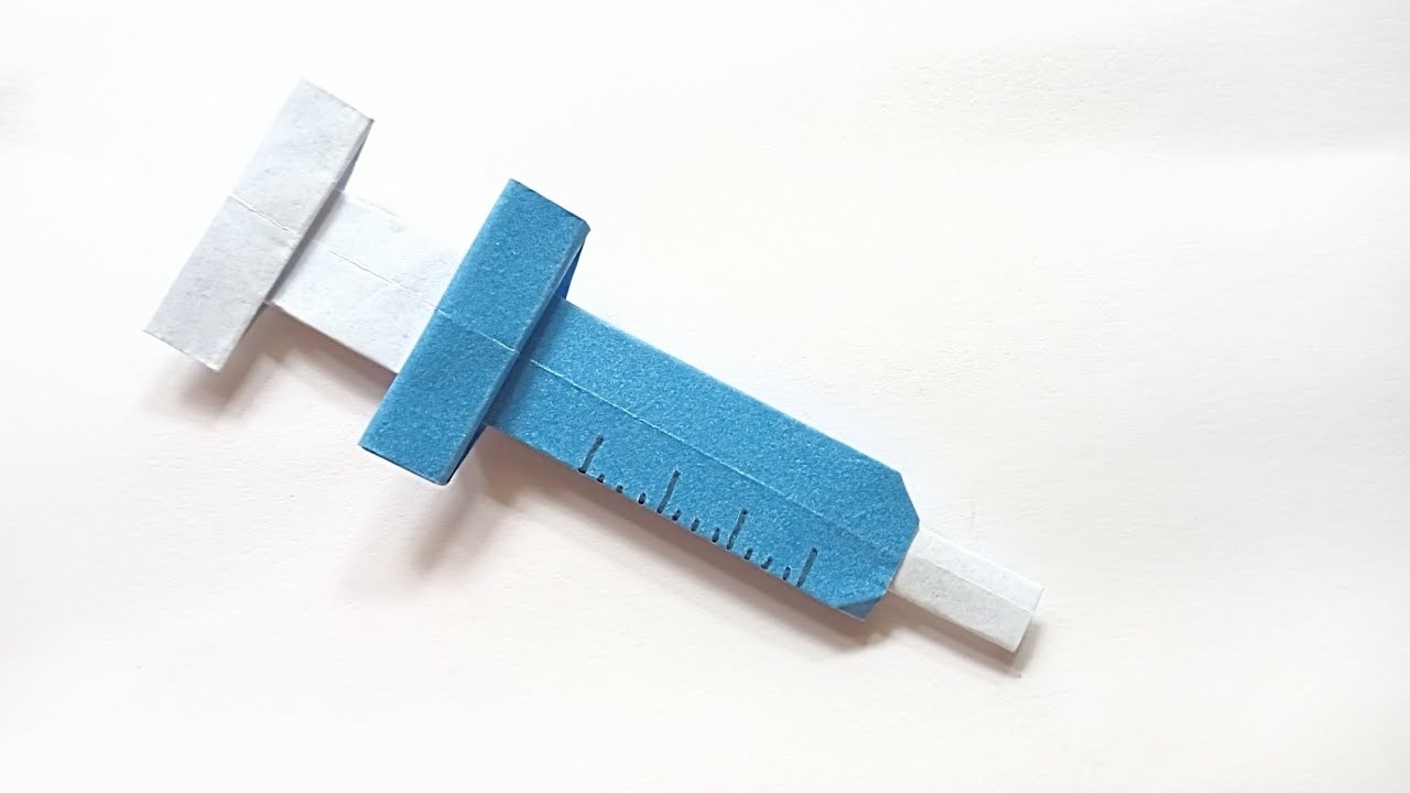 ORIGAMI SYRINGE || How to Fold Doctor's Origami || Doctor's Equipment Origami