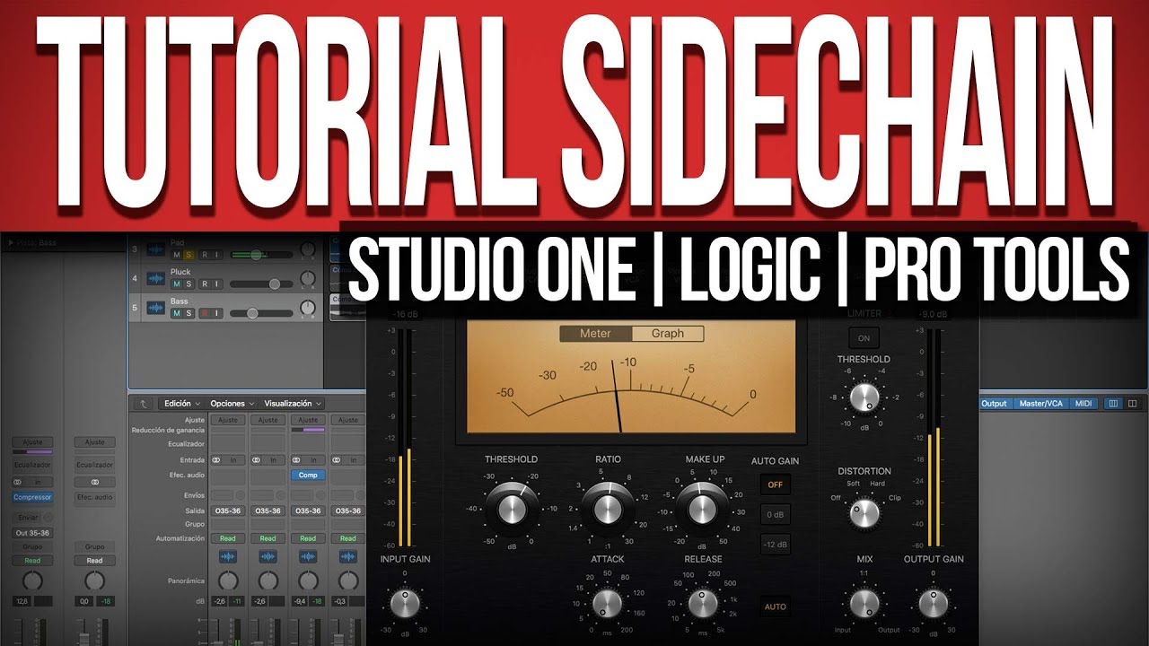 Cómo hacer SideChain en Studio One, Logic y Pro Tools