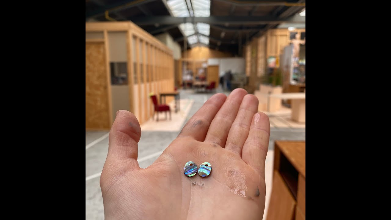 Crafting abalone earrings