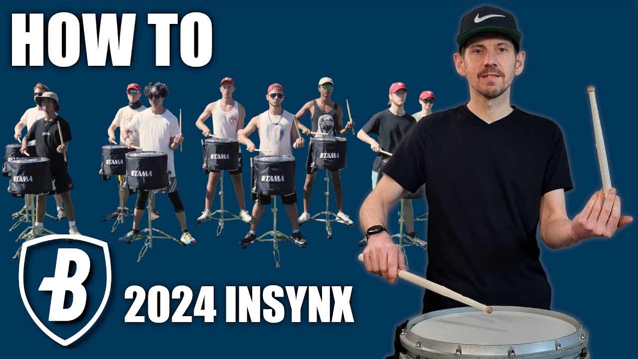 Learn to play Bluecoats 2024 drumline exercise - Insynx